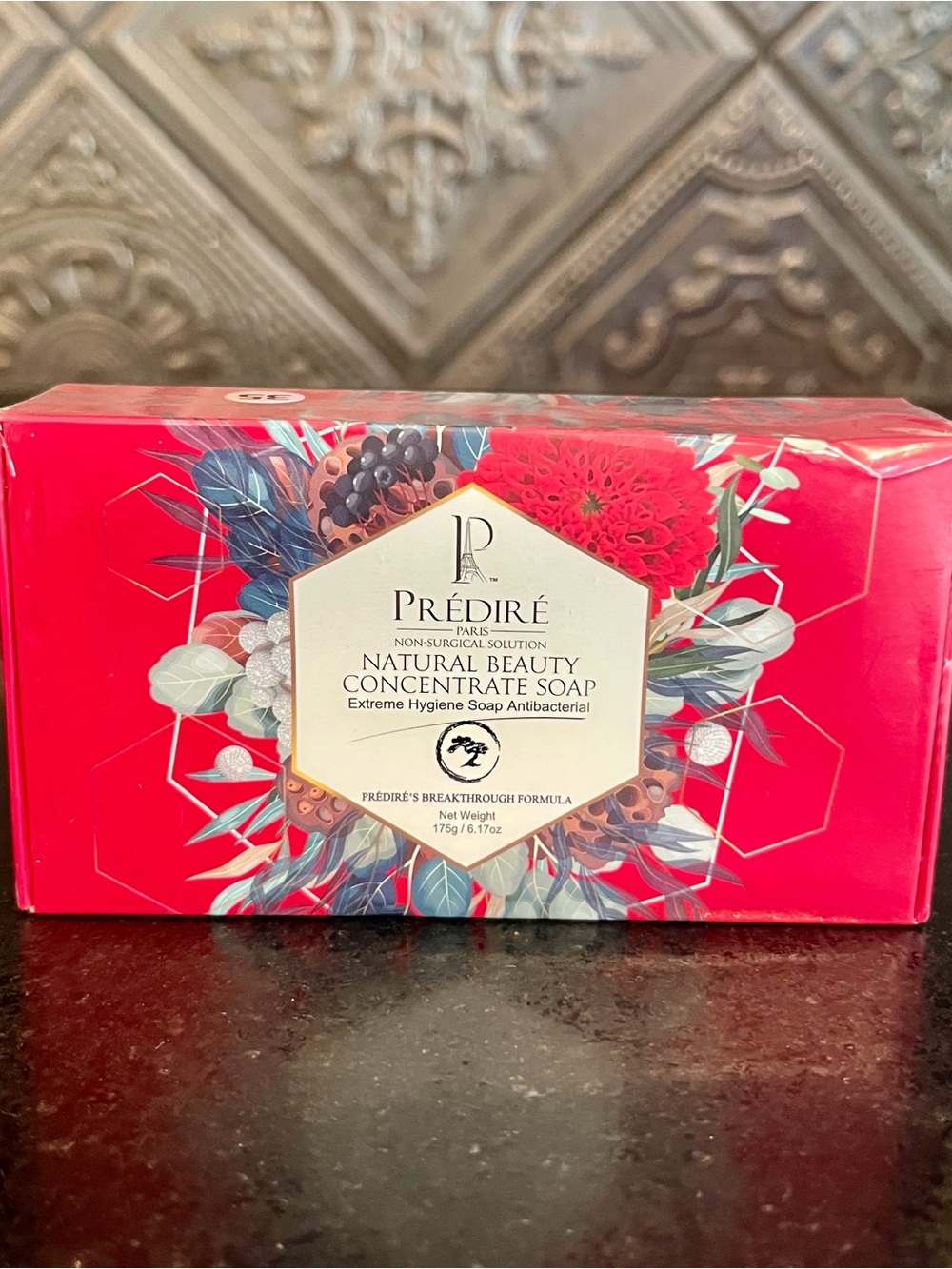 Prédiré Natural Beauty Concentrate Soap - Red Antibacterial Body Wash Bar